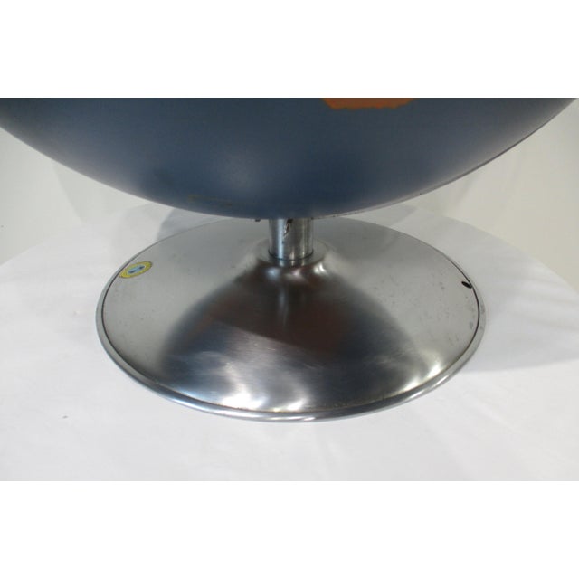 Mid 20th Century Large Rare Color Metal Military Machine Age Globe by a.j. Nystrom For Sale - Image 5 of 12