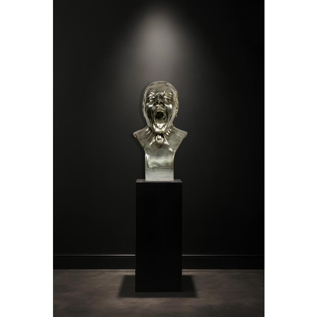 This striking sculpture is inspired by the famous “character heads” of Franz Xaver Messerschmidt (1736–1783), the...