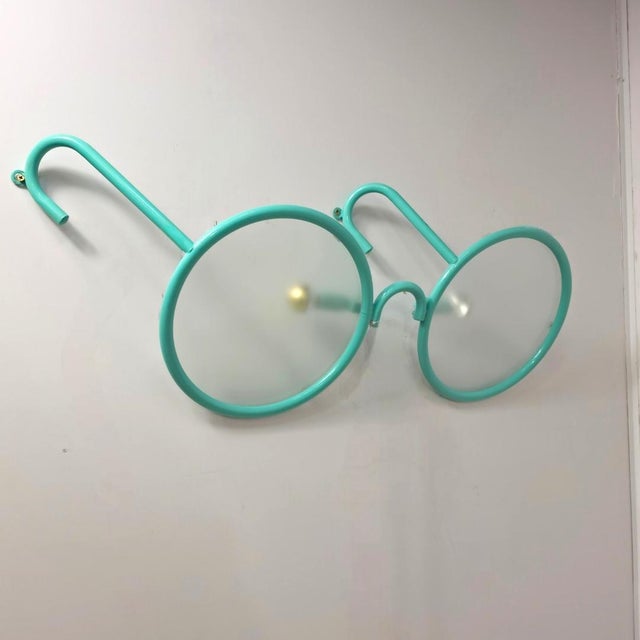Aqua Wallight Glasses by Lisola Che Non Cè Popart, 1980s For Sale - Image 8 of 8