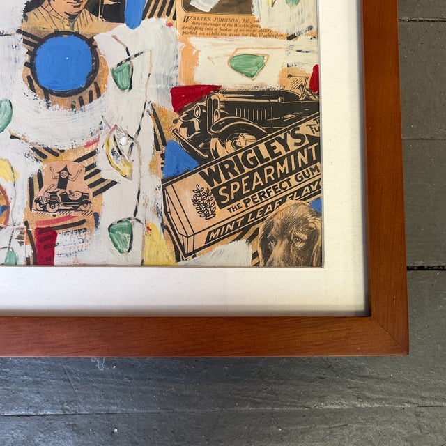 Abstract Contemporary Original Stephen Heigh Abstract Painting & Collage “Boys Life” For Sale - Image 3 of 4