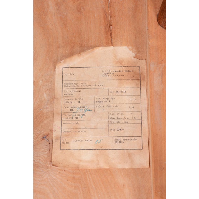 1950s Mid-Century Modern Chairs in Walnut by Antonín Šuman, 1950s, Set of 4 For Sale - Image 5 of 12