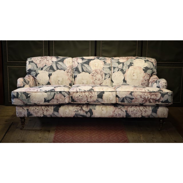Vintage Three-Seater Sofa in Floral Velvet, 2010s For Sale - Image 10 of 18