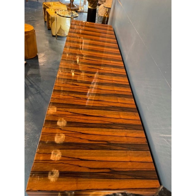 Italian Art Deco Macassar Ebony Sideboard For Sale - Image 4 of 5