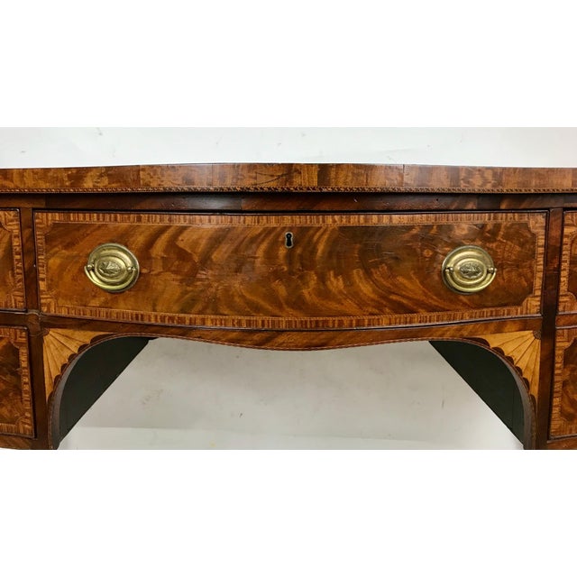 Diminutive George III Hepplewhite Inlay Serpentine Sideboard For Sale - Image 12 of 12