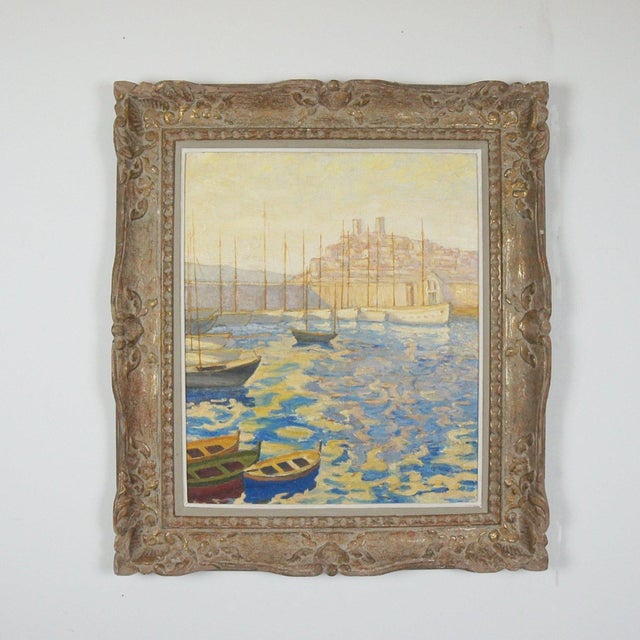 1920s Unknown, Antibes from the Harbour, 1920s, Framed For Sale - Image 5 of 5