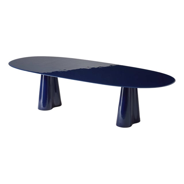 Treflo Sculptural Blue Dining Table by Ronan Bourroullec for Cassina For Sale