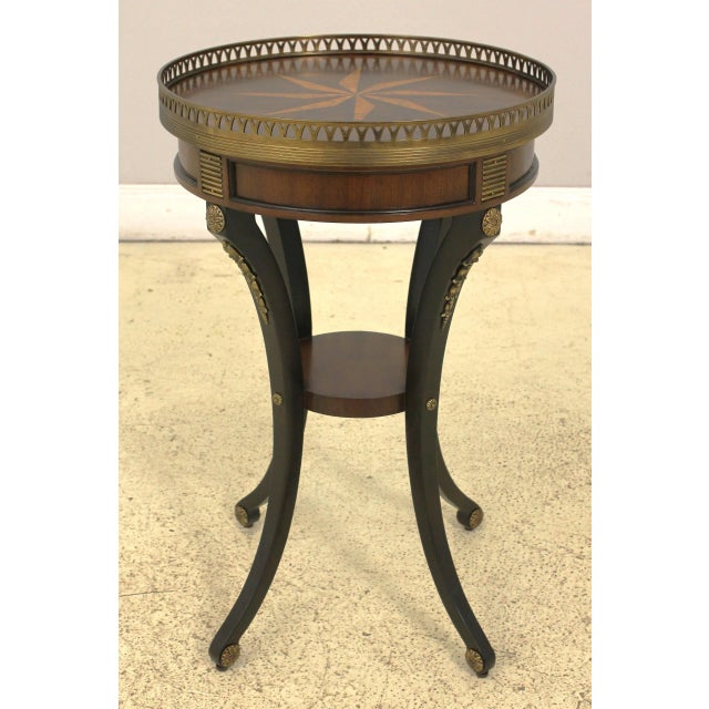 Maitland Smith 8128-30 Compass Regency Lamp Table For Sale - Image 12 of 12