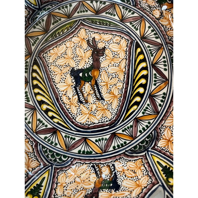 Ceramic Coimbra Ceramic - Hand Painted Portuguese Fruit Basket 4 For Sale - Image 7 of 12