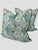 Schumacher Schumacher Albizia Embroidery Fabric / Blue & Green Pillow Pair For Sale - Image 4 of 11