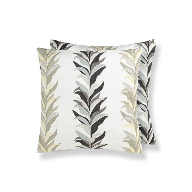 Contemporary The House Of Scalamandré Chira Island Square Pillow In Shadow For Sale - Image 3 of 3