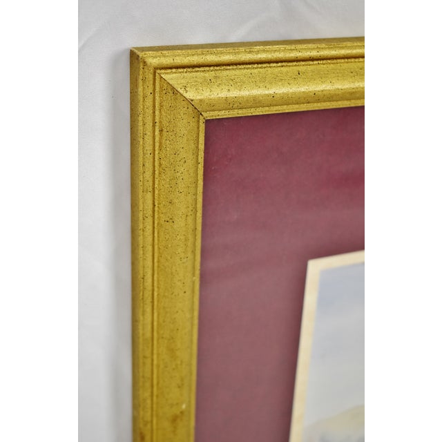 Vintage Framed Gloria Eriksen Watercolor Print Chairish
