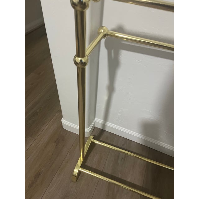 Vintage Solid Brass Quilt/Towel Rack For Sale - Image 11 of 11