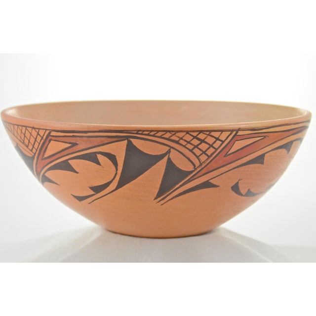 Cabin Hopi Style Hand-Coiled Golden Burnished Bowl For Sale - Image 3 of 6