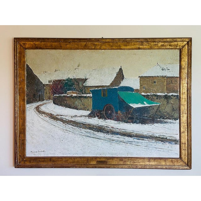 1930s Fernand Alexis Lambert Impressionist FrenchCountry Signed Oil on Canvas Original Frame For Sale In Los Angeles - Image 6 of 18