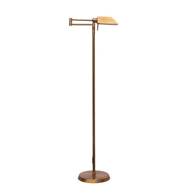 Holtkotter Bronze Swing Arm Floor Lamp, Germany, 1980s For Sale - Image 13 of 13