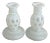 French Opaline Candleholders - Pair For Sale