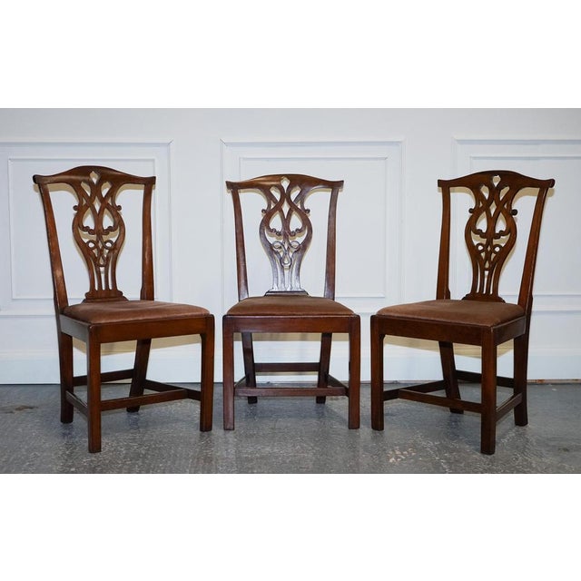 Chippendale Dining Chais H Frame, 1890s, Set of 6 For Sale - Image 7 of 18