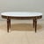 French Antique French Louis XVI Mahogany Oval Coffee Table With Carrara Marble For Sale - Image 3 of 16
