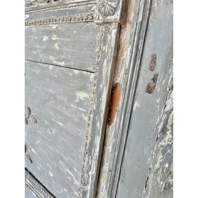 Early 20th Century French Louis XVI Wood Patinated Trumeau Mirror For Sale - Image 11 of 12