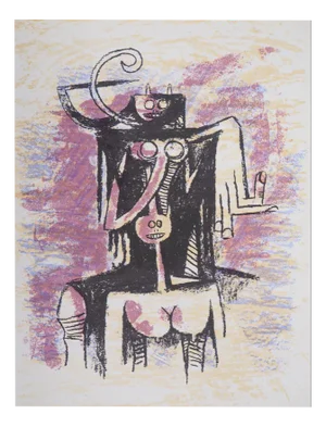 Wifredo Lam, Primal Spirits, Lithograph