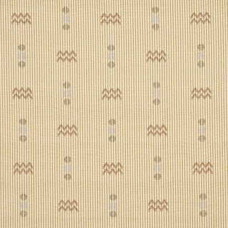 Schumacher x A Rum Fellow Ribbon Fabric in Wheat For Sale