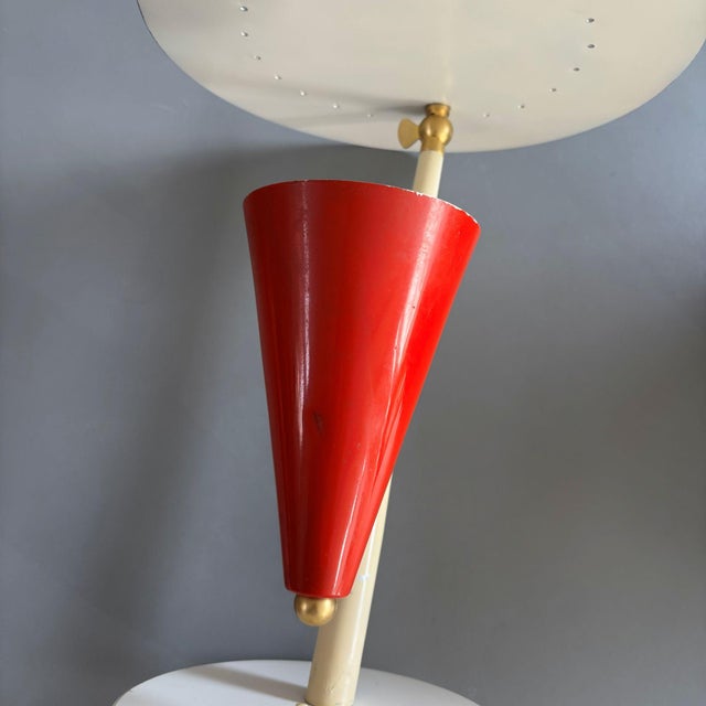 Red Vintage Italian Desk Lamp, 1950s For Sale - Image 8 of 14