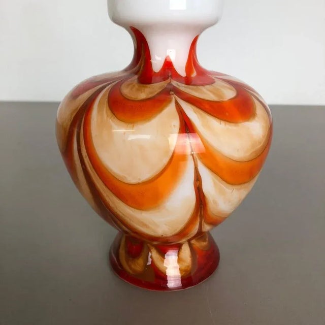 1970s Large Vintage Italian Pop Art Multicolor Opaline Vase, 1970s For Sale - Image 5 of 18