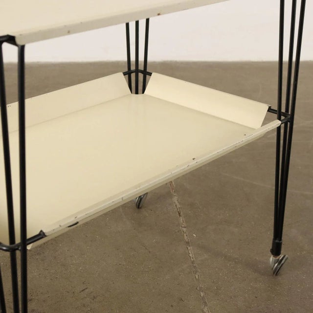 Italian Service Trolley in Metal, 1960s For Sale - Image 5 of 8