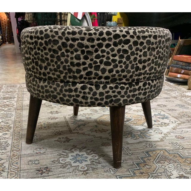 1960s 1960s Mid-Century Upholstered Ottoman Accent Stool For Sale - Image 5 of 6