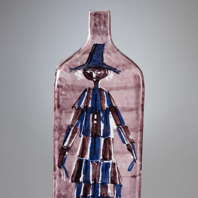 Polychrome Ceramic Vase by Alessio Tasca, 1950s For Sale - Image 3 of 6