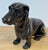French School Patinated Bronze of a Resting Dachshund For Sale - Image 4 of 8