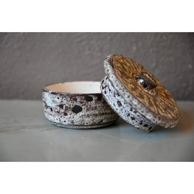 Brutalist Ceramic Jewelry Box from Vallauris, 1960s For Sale - Image 3 of 10