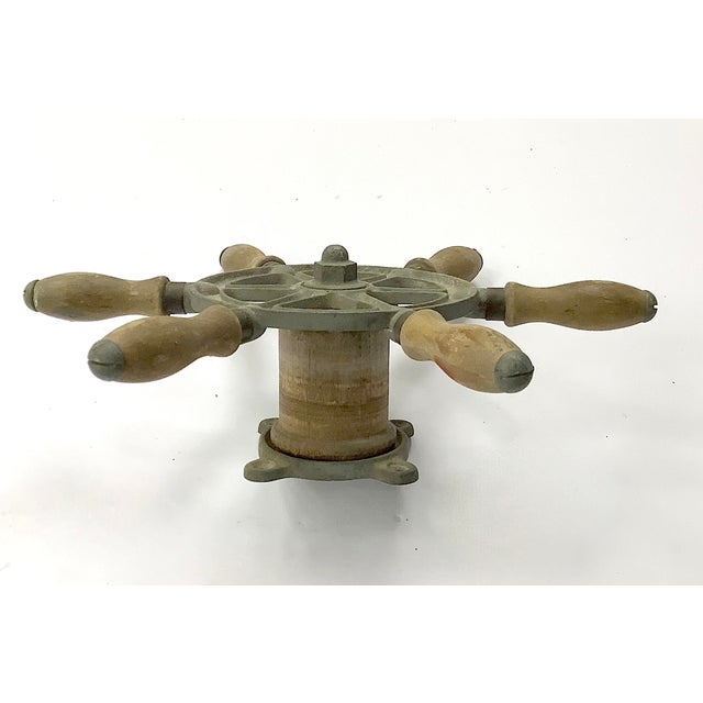 1940s Circa 1940s Wilcox Crittenden Boat Steering Wheel For Sale - Image 5 of 6