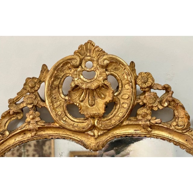 French Louis XV Giltwood Mirror, C. 1750 For Sale - Image 3 of 6