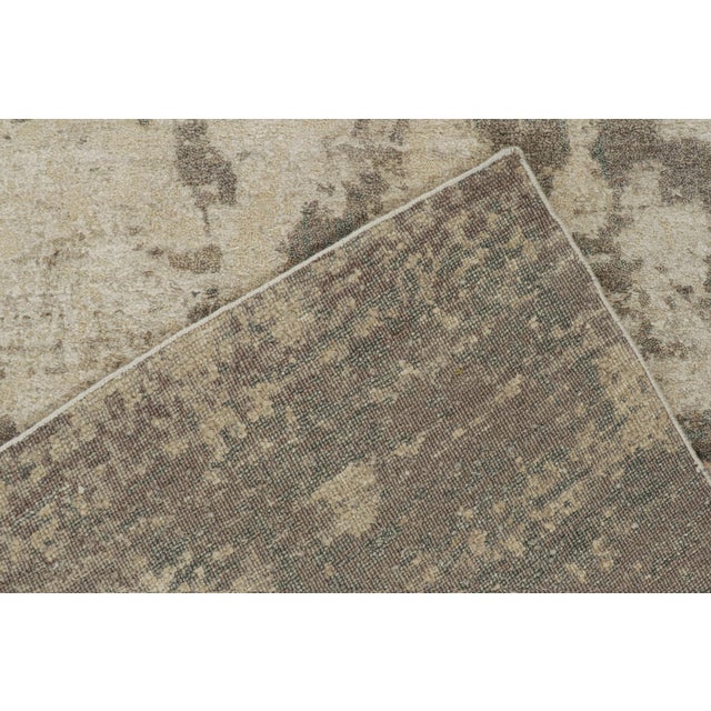 Textile Rug & Kilim’s Modern Abstract Rug in Beige-Brown and Gray Patterns For Sale - Image 7 of 7