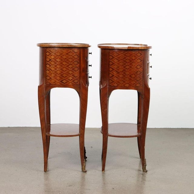 Wood Rococo Bedside Tables, Set of 2 For Sale - Image 7 of 12