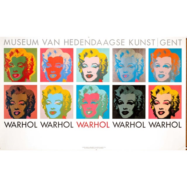 10 Marilyns – Museum Van Hedendaagse Kunst - Andy Warhol - 1998 Original vintage exhibition poster created for Andy...