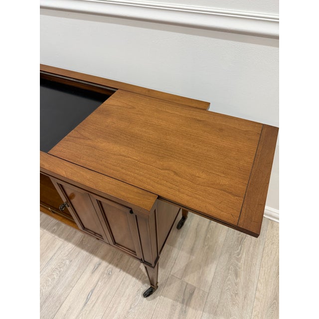 Mid-Century Modern 1980s Drexel Palazzo Mid - Century Modern Dry Bar For Sale - Image 3 of 12