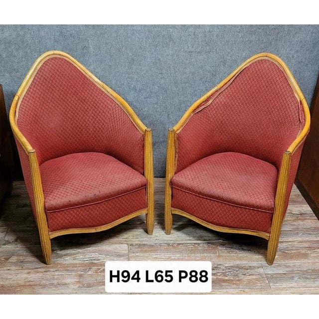 Art Deco Armchairs after Paul Pollot, 1920s, Set of 2 For Sale - Image 6 of 7