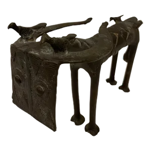 Decorative African Bronze Sculpture of a Mythical Cow
