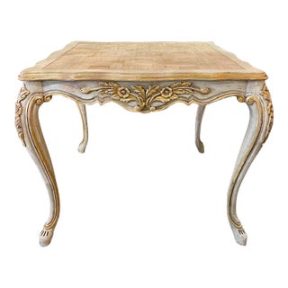 Vintage Italian Carved and Painted Game Table For Sale