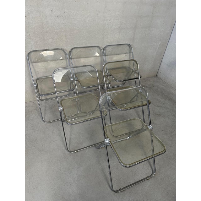 Castelli Plia Folding Chairs by Giancarlo Piretti for Castelli / Anonima Castelli, Set of 6 For Sale - Image 4 of 16