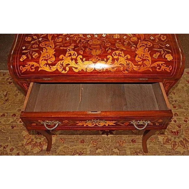 19th Century Inlaid Mahogany Slant Front Secretary Desk Attributed to Horner For Sale - Image 9 of 10
