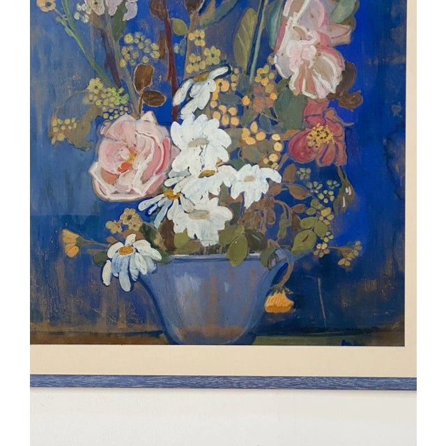Vintage Large and Colorful Still Life Gouache Painting, Circa 1960 For Sale - Image 4 of 7