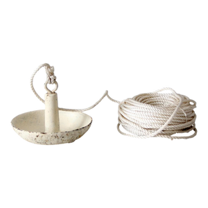 Vintage Cast Iron Mushroom Boat Anchor With Rope