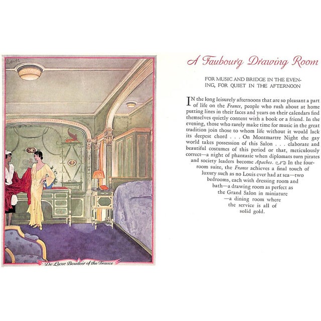 "Ile De France: The Rue De La Paix of the Atlantic" 1930 For Sale - Image 4 of 12