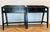 Pair of Custom Record Displays Modern mid-century record displays crafted from blackened oak with stainless steel...