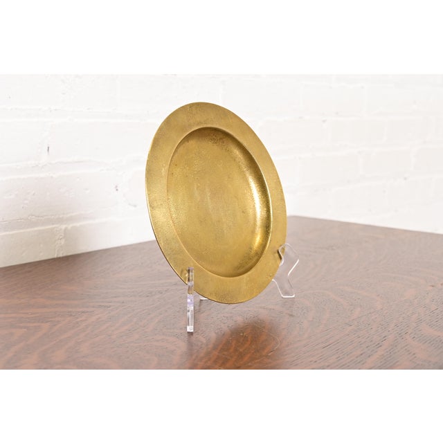Tiffany Studios Tiffany Studios New York Bronze Doré Plate or Charger For Sale - Image 4 of 9