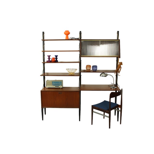 1960s Teak Modular Wall System by Louis Van Teeffelen for Wébé, 1950s For Sale - Image 5 of 14