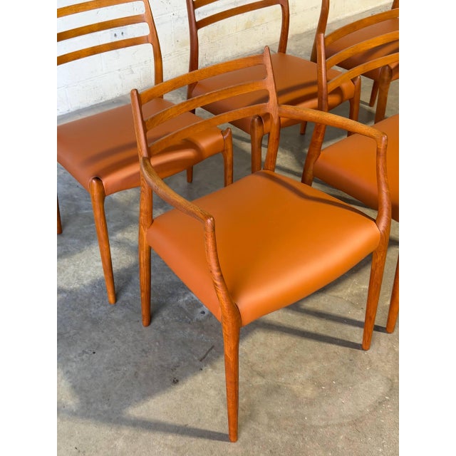 Wood In Style of j.l. Moller Teak Model 78 and 62 Dining Chairs Set of 6 Danish Mid-Century Modern 1960s For Sale - Image 7 of 13